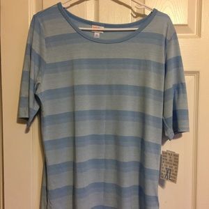 blue striped lularoe gigi, new